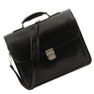 Maletín para ordenador portátil de cuero Vintage marrón genuino para hombre, mensajero duradero para oficina de negocios con correa para el hombro - Product Image 1