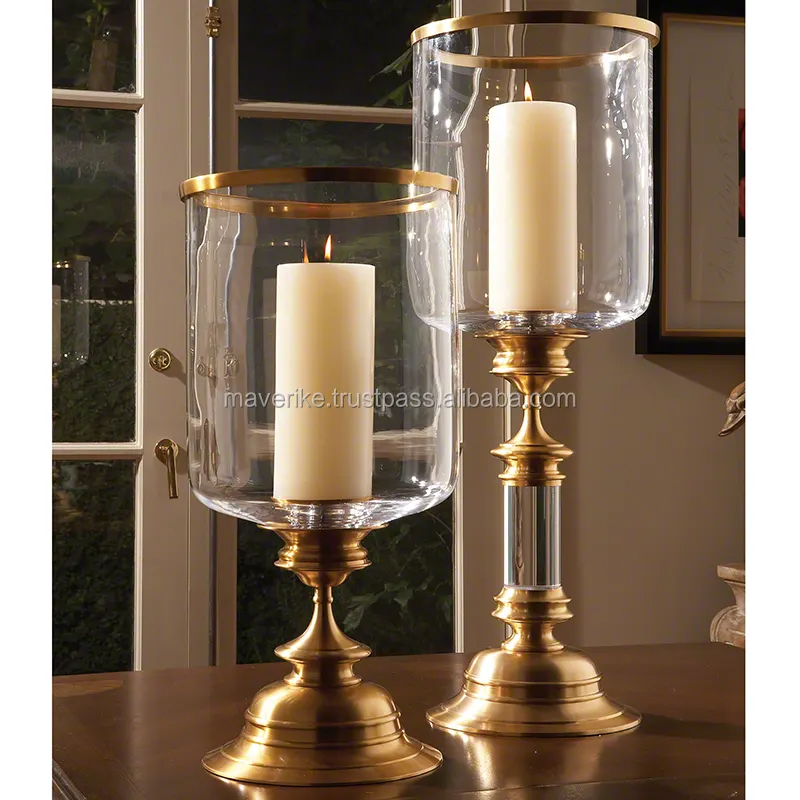 חדש זהב נר Stand/נרות Stand עם זכוכית כוס/נרות Stand עבור קישוט