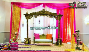 เวทีต้อนรับงานแต่งงานแบบคนเอเชียที่หรูหราเวทีต้อนรับงานแต่งงานแบบอินเดียเวทีการแต่งงานที่ทันสมัย - Product Image 4