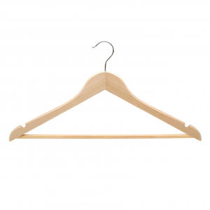 Inspring Antique Adult Wooden Hangers Wholesale <b>Pants</b> Hanger with Metal Clips <b>Pants</b> Skirt Hanger Wood - Product Image 5