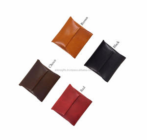 Monedero de cuero con cierre de botón de alta calidad en varios colores - Product Image 1