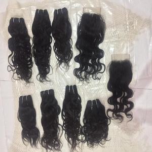 Extensions de cheveux Remy indiens non traités vierges naturels ondulés de qualité supérieure Vague corporelle droite - Product Image 2