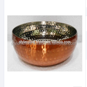 Bol de Belgique martelé en acier inoxydable avec mélange de couleur cuivre Saladier Restaurant Servir au prix de gros - Product Image 2