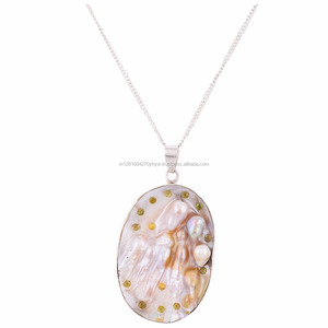 Collier avec pendentif en forme de coquille de mer, nouvelle collection, Design de fabrication, en argent - Product Image 1