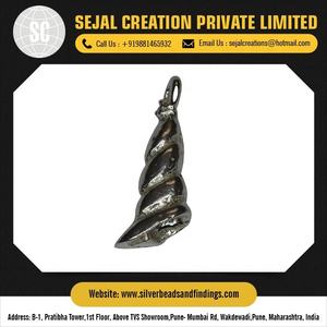 Dijes de patrón de zigzag de plata esterlina bellamente fabricados para fabricación y diseño de joyas - Product Image 6