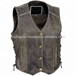 Chaleco de Motociclista de Cuero de Alta Calidad para Hombre, a Prueba de Viento, Talla Grande, Estilo Rocker de Heavy Metal - Product Image 2