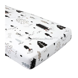 Low MOQ 100% Organic Customized Fitted Baby Crib Sheets - Product Image 1