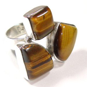 <b>Eye</b> Catching Design Tiger <b>EYE</b> Ring Silver Jewelry - Product Image 6