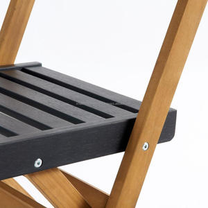 Ensemble de table à manger et chaises modernes en bois de teck pour mobilier d'extérieur - Product Image 2