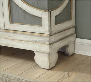 Gabinete de almacenamiento de dos cajones de dos puertas de madera de mango macizo rústico contemporáneo, aparador de comedor para Buffet, muebles para el hogar para vajilla - Product Image 4