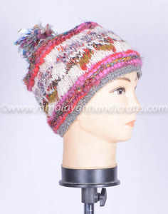 Hecho a mano de lana de sombrero de invierno con orejeras borla y pom HHWTH 0029 - Product Image 2