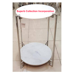 Mesa decorativa dorada de lujo 2024 con tapa de cristal estilo de diseño de granja para uso en dormitorio o apartamento gran oferta muebles para el hogar - Product Image 3