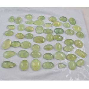 Cabochon de Prehnite vert pomme naturel, pierre précieuse de guérison pour la fabrication de bijoux, pierres précieuses d'origine éthique - Product Image 1