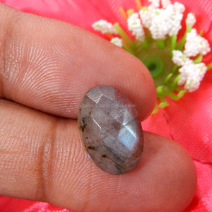 Labradorita 15x10mm Corte Ovalado en Tablero de Ajedrez 5.70 Cts Gris Natural Calidad AA Gemas Ishu Piedra Preciosa Suelta para Engaste - Product Image 3