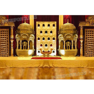 Majestic Mughal boda escenario Srilankan boda templo Panel etapa tradicional Tamil boda etapa de decoración - Product Image 1
