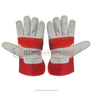Gants de travail canadiens en cuir ISONZ en gros, pour la construction, 10 tailles, paume renforcée, gants à double paume de haute qualité - Product Image 1