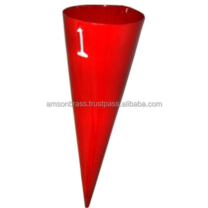 กรวยแขวนผนังสำหรับตกแต่งบ้านกรวยดอกไม้โลหะสีขาว - Product Image 3