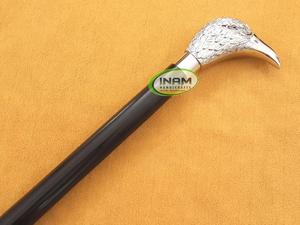 Handmade Vintage Style Wooden Foldable <b>Walking</b> <b>Stick</b> with Brass Eagle Handle / Wooden <b>Walking</b> Cane with Designer Eagle Handle - Product Image 3