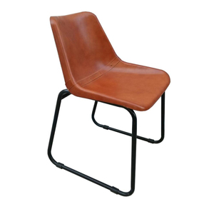 Modern Metal & Leather Adjustable Height <b>Dining</b> <b>Chair</b> for Home Office - Product Image 1