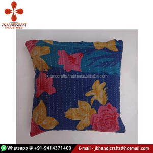 Pure Cotton Fabric Cotton Custom Design Kantha <b>Cushion</b> <b>Covers</b> - Product Image 2