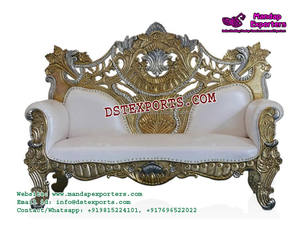 Maharaja boda sofá espina indio boda San Valentín sofá amor seater Royal Look boda latón Metal sofá Reino Unido DST exportaciones venta - Product Image 6