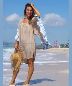 Perfect Women's Wear in Hot Summer With Soft Rayon Tie Dye Beach Wear Kaftan /Poncho Beach Cover Up Caftan