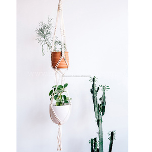 Paniers porte-plante bohème Vintage en macramé, cintres décoratifs pour plantes, accessoires de maison en gros - Product Image 4