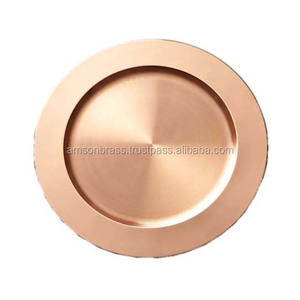 Finitions Métalliques Assiettes de Chargeur Décoratives Argentées Design de Luxe Assiettes de Chargeur Plats Assiettes Standard - Product Image 2