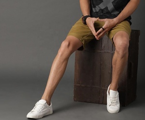 Short Cargo Homme Mid Slim Fit Style Décontracté Toile Tissu Anti-Rides Brodé Fermeture Éclair XS 6XL Solide Poches Lavées Variété - Product Image 3