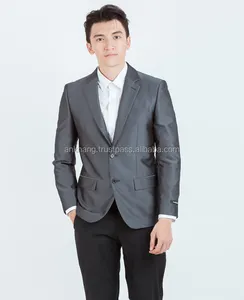 Hot design slim fit shiny blazer for men