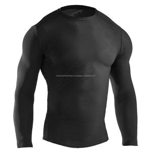 Custom Men Rash Guards, Long Sleeves MMA Rash Guards <b>Top</b> Custom Basketball Jersey Custom Ice Hockey Jersey - Product Image 2