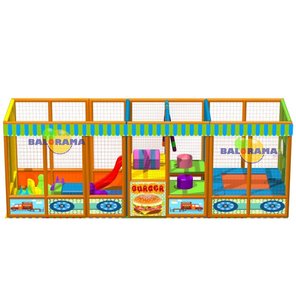 Aire de jeux intérieure Softplay Fast Food pour centre commercial Home School - Product Image 3