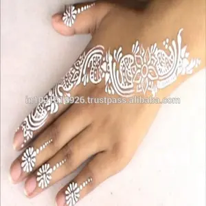 attractive white henna cone for making clear white tattoo outline and up to date art