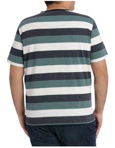 Camisetas de Cuello en V a Rayas para Hombre, Alta Calidad, 100% Algodón, Ecológicas, Transpirables, al por Mayor, Manga Corta, Camiseta a Rayas Y/D, Talla Grande - Product Image 3