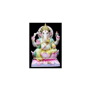 Colorful Marble Ganesha Idol Murti - Product Image 1