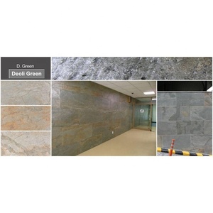 Hoja de chapa fina de pizarra verde Deoli Natural Flexible moderna más Popular Material de pared Exterior superficie dividida antiácido para Villas - Product Image 3
