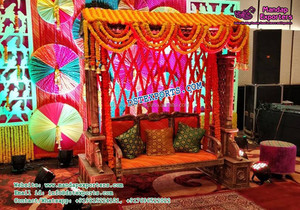 Trending Mehandi Stage <b>Swing</b> Decor Punjabi Mehndi Stage <b>Swing</b> Decoration Asian Sangeet Night Jhula for Sale - Product Image 4