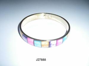 Bracelet indien pour femmes et filles, fait en laiton, avec mosaïque en os, multicolore - Product Image 3