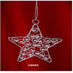 Noël suspendu sur fil étoiles ornements d'arbre de Noël en métal - Product Image 2