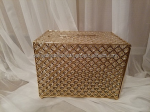 Porte-cartes PREMIUM en cristal, coffrets cadeaux en cristal et argent, en fer argenté, boîte à cartes décorative - Product Image 5