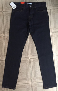 กางเกงยีนส์ผู้ชายทรงแคบสีดำสำหรับผู้ใหญ่, กางเกงยีนส์ผ้าฝ้ายสำหรับฤดูใบไม้ผลิฤดูหนาว - Product Image 2