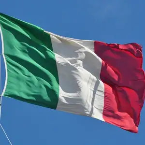 Italia Bandiera Europa Paese Doppia Cucitura Con Due Anelli di Tenuta Coppa Europa Italia Bandiera Nazionale