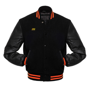 Blouson universitaire en laine de haute qualité, très tendance, avec fermeture éclair, épais, style Letterman, manches en fourrure de mouton, pour homme, grandes tailles, hiver - Product Image 3