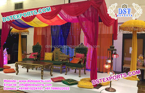 Sangeet-decoración tradicional musulmana para escenario, cojines bordados coloridos de noche para Mehandi, nuevo estilo - Product Image 3