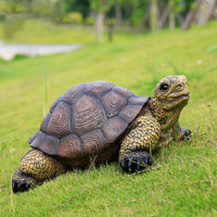 Statue de tortue en fibre de verre pour décoration de jardin, sculpture de tortue en résine, animal