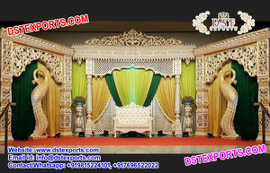 ชุดตกแต่งเวทีงานแต่งงานแบบอาหรับ,แผงรูปไข่แผงไฟเบอร์สำหรับตกแต่งพื้นหลังเวที - Product Image 2