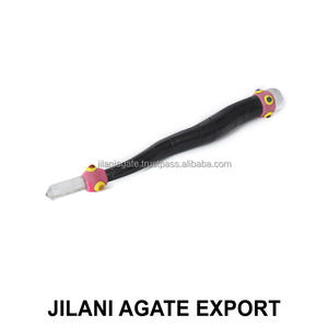 Calidad Premium hecho a mano tibetano cristal cuarzo curación Reiki espiral varita de madera de gama alta bola en forma de serpiente piedra producto artesanal - Product Image 1