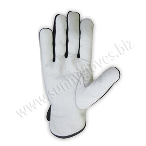 Cuir de chèvre L'assemblée-Gants avec Tissu Noir - Product Image 4