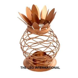 Nouveau design Porte-bougie en forme d'ananas plaqué or rose Centre de table pour mariage Décoration de fête à domicile - Product Image 1