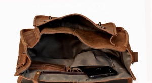 Business <b>Messenger</b> <b>Bag</b> Custom Logo Genuine Leather Brown Color Briefcase Unisex Satchel <b>Bags</b> From India High Quality <b>Laptop</b> <b>Bags</b> - Product Image 4